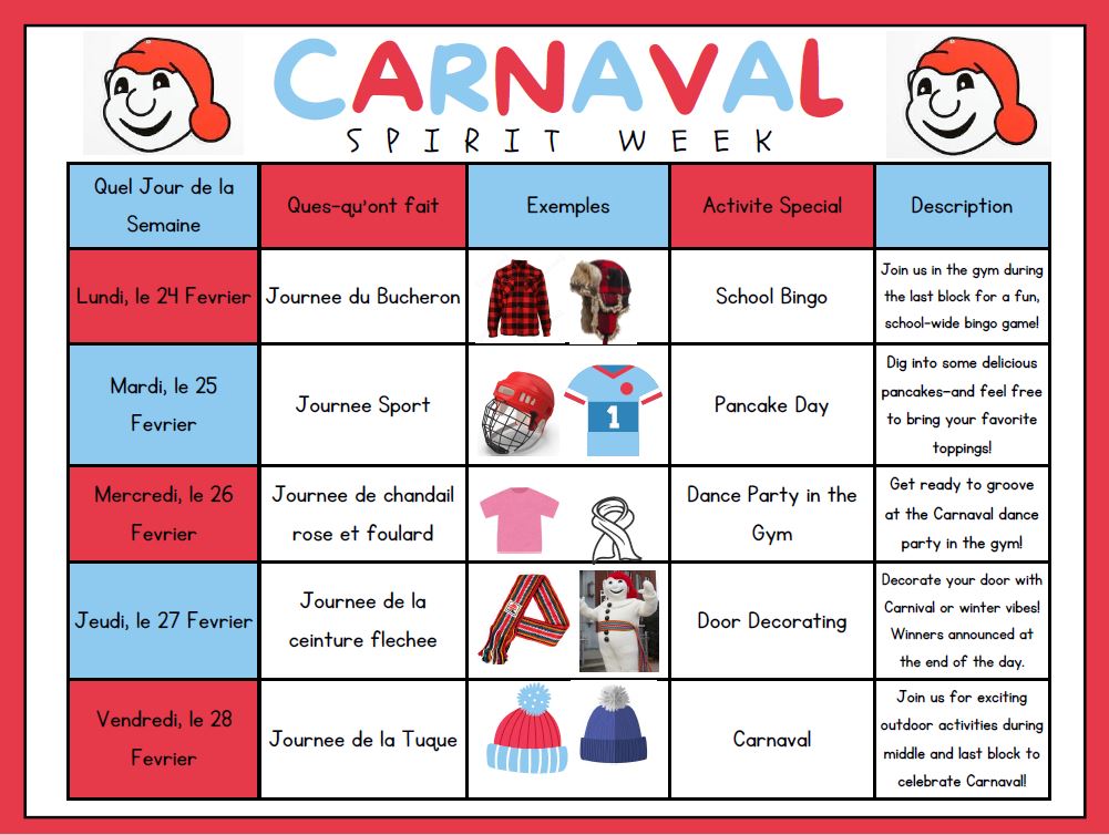 Carnaval Spirit Week! 